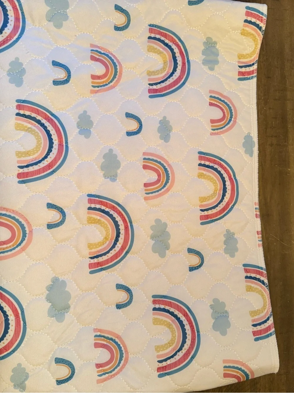 Kids Rainbow Quilted Bed Protector